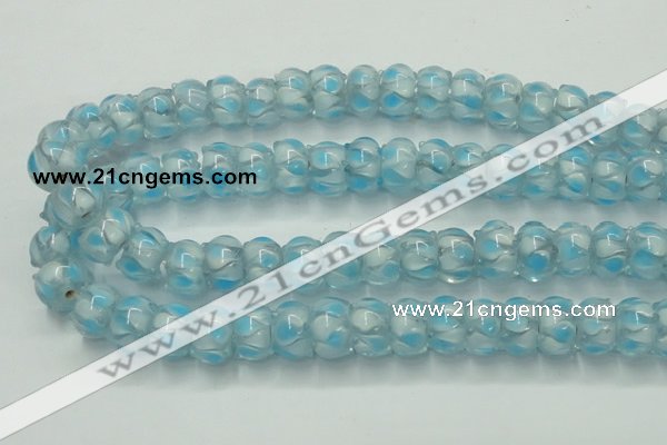 CLG780 14 inches 8*12mm rondelle lampwork glass beads wholesale