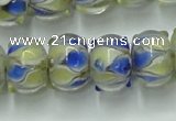 CLG782 14 inches 8*12mm rondelle lampwork glass beads wholesale