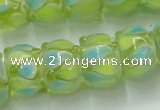 CLG783 14 inches 8*12mm rondelle lampwork glass beads wholesale