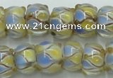 CLG784 14 inches 8*12mm rondelle lampwork glass beads wholesale