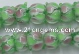 CLG785 14.5 inches 8*12mm rondelle lampwork glass beads wholesale