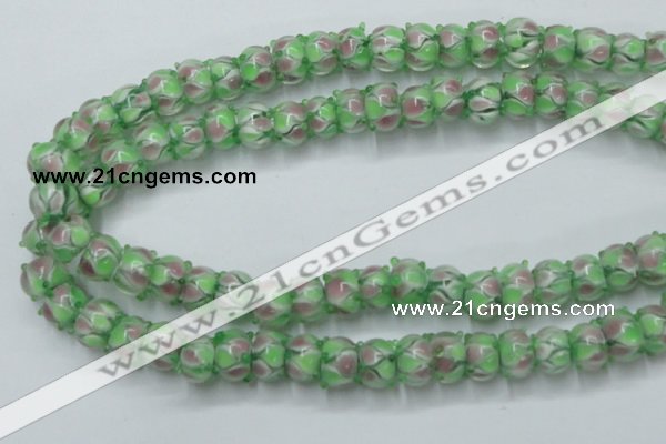 CLG785 14.5 inches 8*12mm rondelle lampwork glass beads wholesale