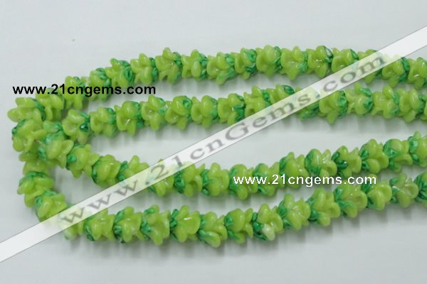 CLG789 15.5 inches 11*13mm rose lampwork glass beads wholesale