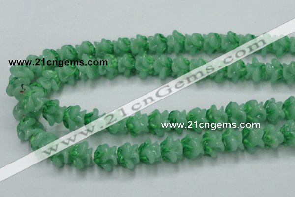 CLG791 15.5 inches 11*13mm rose lampwork glass beads wholesale