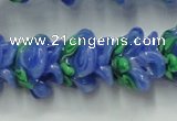 CLG792 15.5 inches 11*13mm rose lampwork glass beads wholesale