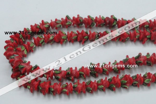 CLG795 15.5 inches 11*13mm rose lampwork glass beads wholesale