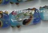 CLG805 15 inches 14*24mm rectangle lampwork glass beads wholesale