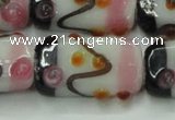 CLG807 15 inches 14*24mm rectangle lampwork glass beads wholesale