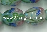 CLG826 15.5 inches 14*18mm pear lampwork glass beads wholesale