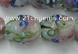 CLG827 15.5 inches 14*18mm pear lampwork glass beads wholesale