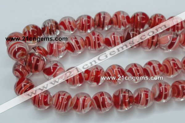 CLG852 15.5 inches 18mm round lampwork glass beads wholesale