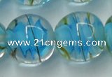 CLG854 15.5 inches 18mm round lampwork glass beads wholesale