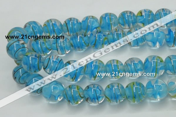 CLG854 15.5 inches 18mm round lampwork glass beads wholesale