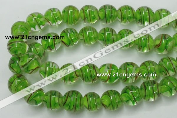 CLG855 15.5 inches 18mm round lampwork glass beads wholesale