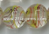 CLG856 15.5 inches 18mm round lampwork glass beads wholesale