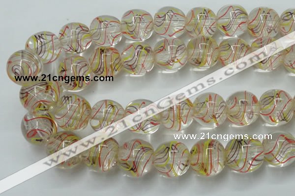 CLG856 15.5 inches 18mm round lampwork glass beads wholesale