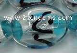 CLG859 15.5 inches 24*30mm oval lampwork glass beads wholesale