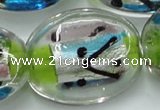 CLG861 15.5 inches 24*30mm oval lampwork glass beads wholesale