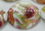 CLG862 15.5 inches 24*30mm marquise lampwork glass beads wholesale