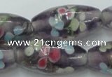 CLG871 15.5 inches 10*20mm rice lampwork glass beads wholesale