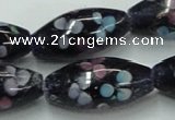 CLG872 15.5 inches 10*20mm rice lampwork glass beads wholesale