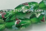 CLG873 15.5 inches 10*20mm rice lampwork glass beads wholesale