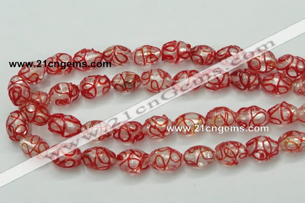 CLG880 2PCS 16 inches 12*18mm oval lampwork glass beads wholesale