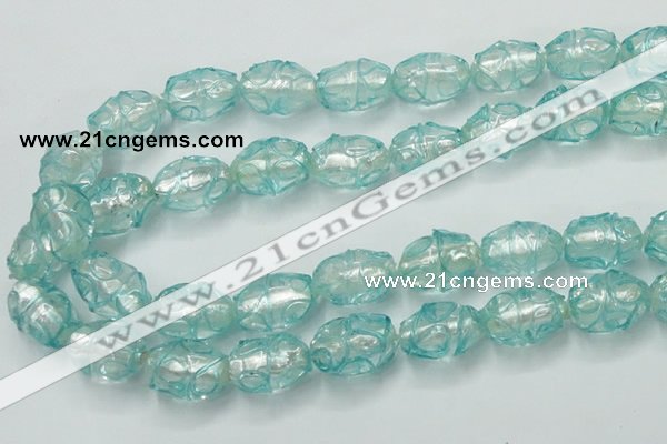 CLG883 2PCS 16 inches 12*18mm oval lampwork glass beads wholesale