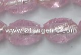 CLG884 2PCS 16 inches 12*18mm oval lampwork glass beads wholesale