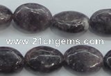 CLI05 15.5 inches 13*18mm oval natural lilac jasper beads wholesale