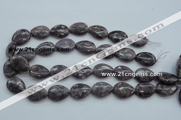 CLI06 15.5 inches 18*25mm teardrop natural lilac jasper beads wholesale