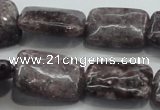 CLI07 15.5 inches 18*25mm rectangle natural lilac jasper beads wholesale