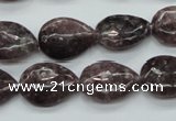 CLI20 15.5 inches 13*18mm flat teardrop lilac jasper beads wholesale