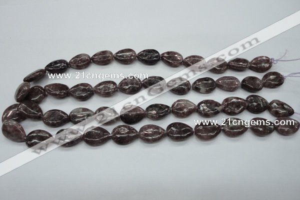 CLI20 15.5 inches 13*18mm flat teardrop lilac jasper beads wholesale