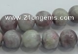 CLI54 15.5 inches 12mm round natural lilac jasper beads wholesale