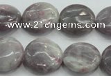 CLI56 15.5 inches 20mm flat round natural lilac jasper beads wholesale