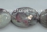 CLI59 15.5 inches 22*30mm oval natural lilac jasper beads wholesale