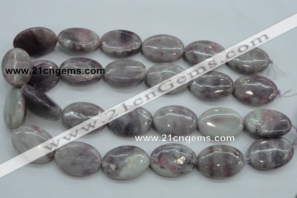 CLI59 15.5 inches 22*30mm oval natural lilac jasper beads wholesale