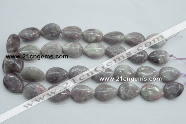 CLI60 15.5 inches 18*25mm teardrop natural lilac jasper beads wholesale