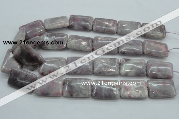 CLI65 15.5 inches 22*30mm rectangle natural lilac jasper beads wholesale