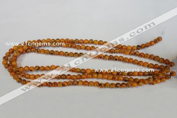 CLJ211 15.5 inches 6mm round dyed sesame jasper beads wholesale