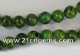 CLJ220 15.5 inches 8mm round dyed sesame jasper beads wholesale