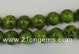 CLJ230 15.5 inches 10mm round dyed sesame jasper beads wholesale