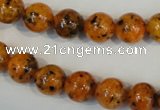 CLJ231 15.5 inches 10mm round dyed sesame jasper beads wholesale