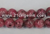 CLJ232 15.5 inches 10mm round dyed sesame jasper beads wholesale