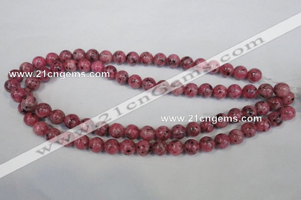 CLJ232 15.5 inches 10mm round dyed sesame jasper beads wholesale