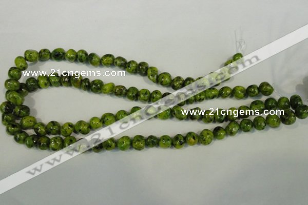 CLJ240 15.5 inches 10mm nuggets dyed sesame jasper beads wholesale