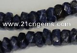 CLJ249 15.5 inches 6*11mm faceted nuggets dyed sesame jasper beads