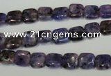 CLJ254 15.5 inches 8*8mm square dyed sesame jasper beads wholesale