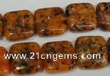 CLJ271 15.5 inches 16*16mm square dyed sesame jasper beads wholesale